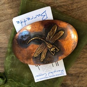 Copper Dragonfly Barrette Recycled Copper Metal